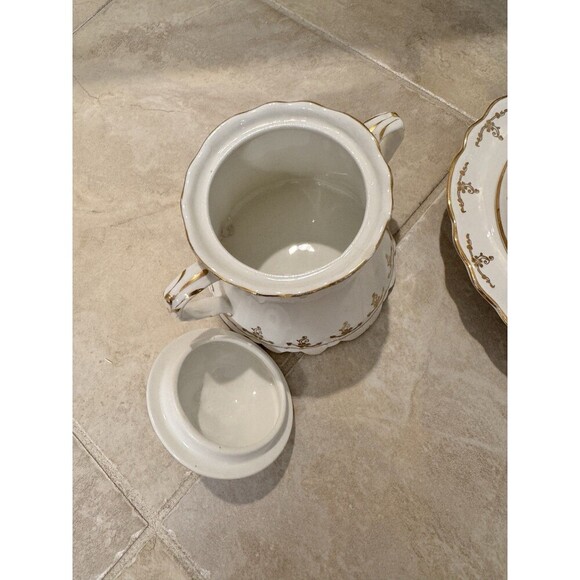 Antique Homer Laughlin Hudson Sugar Bowl And Butter Dish Set - Made In USA - Picture 7 of 12